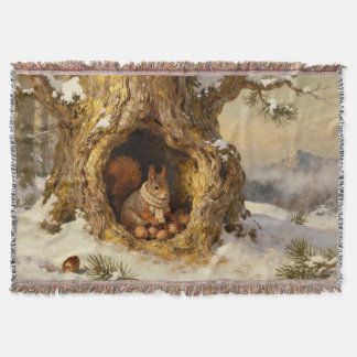 winter squirrel hiding nuts filt