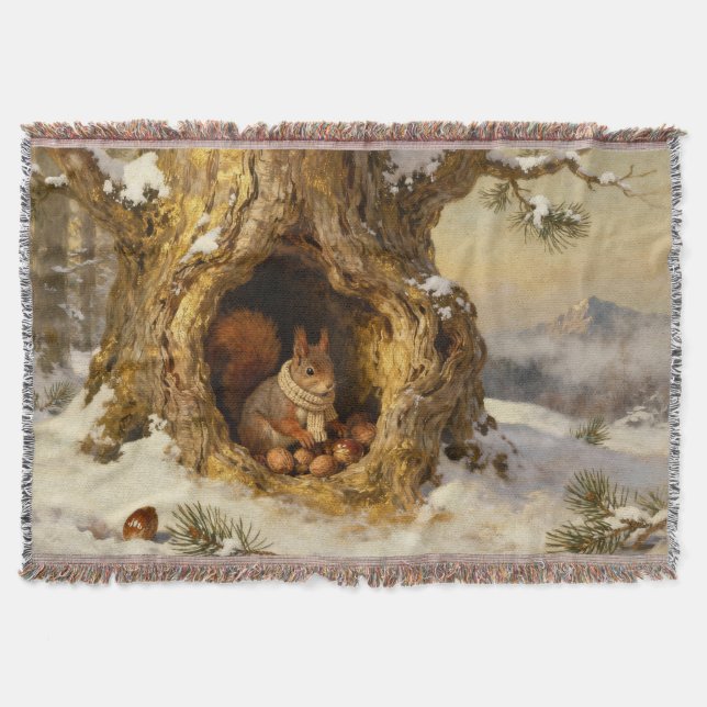 winter squirrel hiding nuts filt (Framsidan)