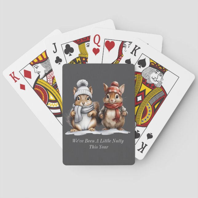 Winter Squirrel Playing Cards Casinokort (Baksidan)