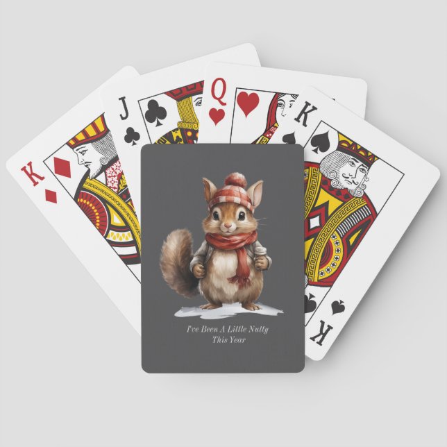 Winter Squirrel Playing Cards Casinokort (Baksidan)
