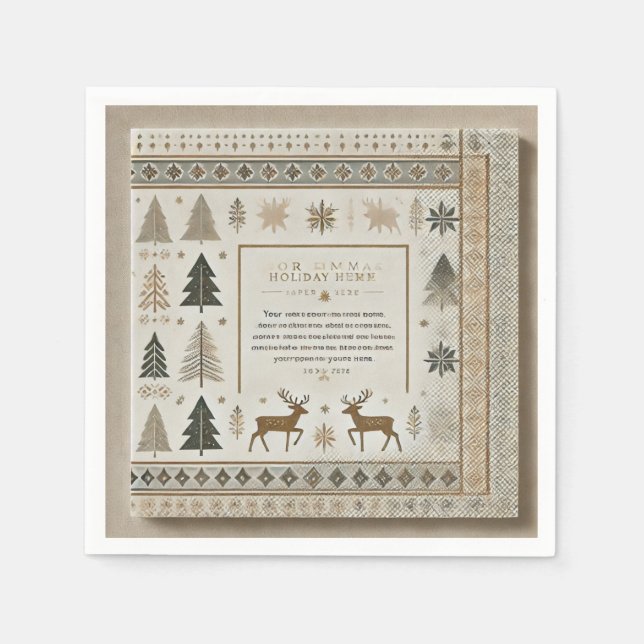 Winter Standard Cocktail Napkins Pappersservett (Framsidan)