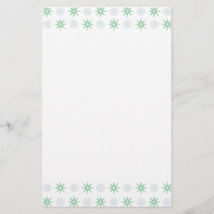 Winter Stars och Snowflake Mönster Brevpapper