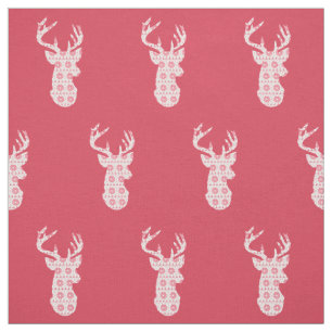 Winter Sticka jul Reindeer Fabric Tyg