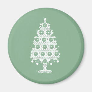 Winter Sticka Julgran Magnet