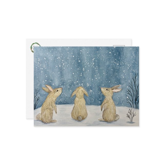 Winter Storm Postcard Vykort (Fram/Back In Situ)