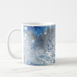 Winter Sublicering i silver Träd Kaffemugg