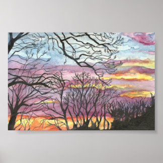 Winter Sunrise Fine Art Skriv ut Poster