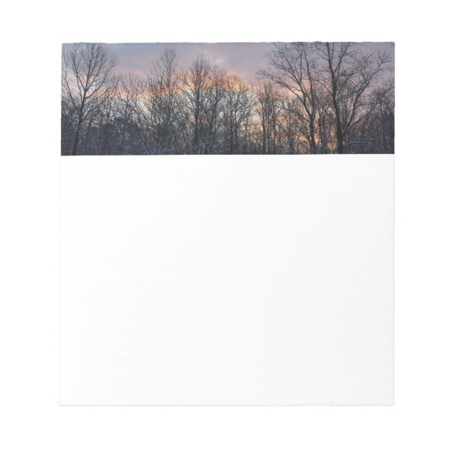 Winter Sunrise I Pastel Nature Ligcape Anteckningsblock (Framsida)