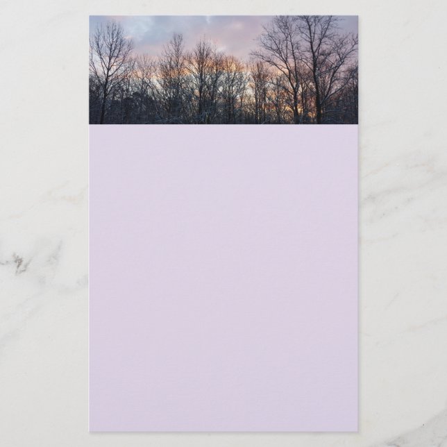 Winter Sunrise I Pastel Nature Ligcape Brevpapper (Framsida)