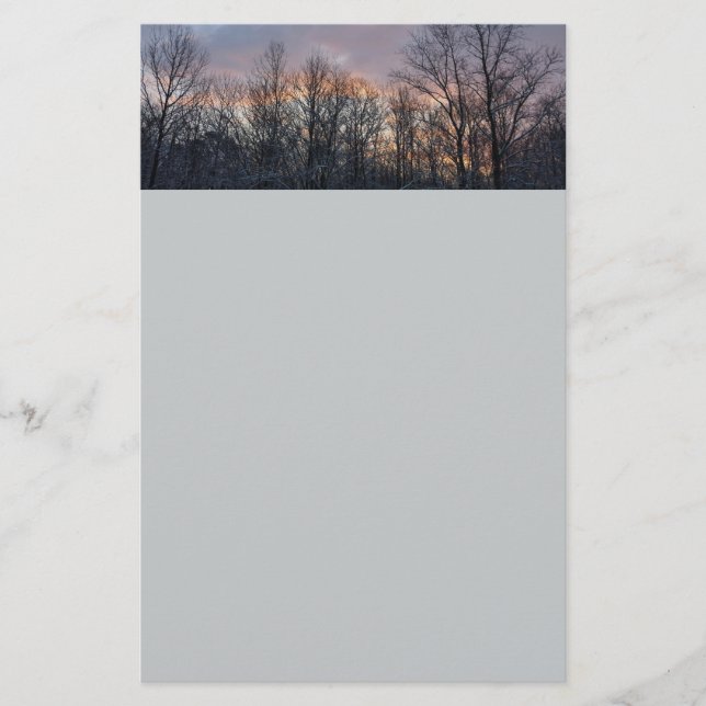 Winter Sunrise I Pastel Nature Ligcape Brevpapper (Framsida)