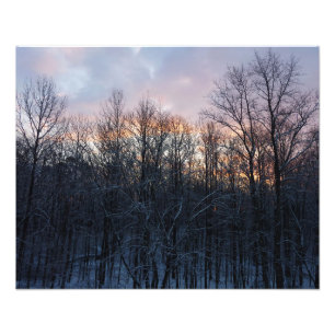 Winter Sunrise I Pastel Nature Ligcape Fototryck