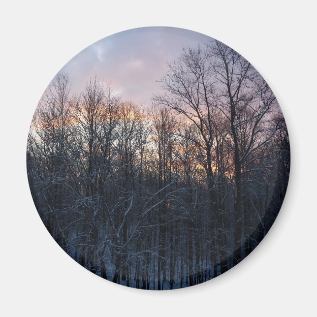 Winter Sunrise I Pastel Nature Ligcape Magnet (Framsidan)