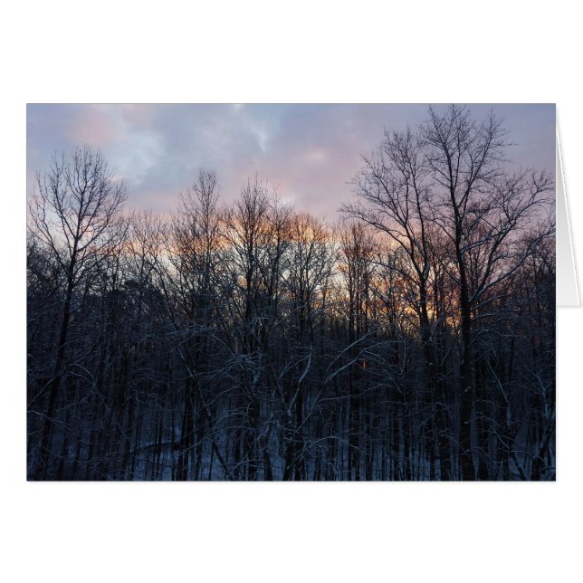 Winter Sunrise I Pastel Nature Ligcape OBS Kort (Framsidan Horizontal)