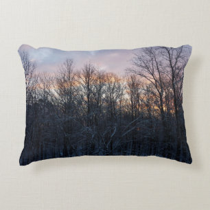 Winter Sunrise I Pastel Nature Ligcape Prydnadskudde