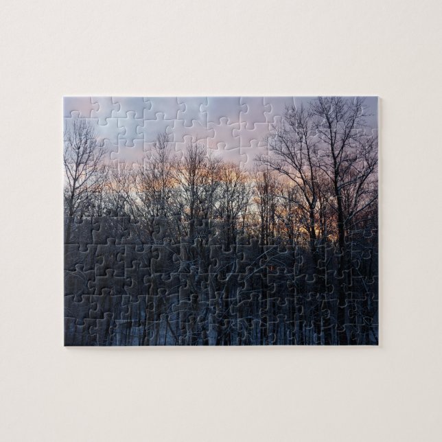 Winter Sunrise I Pastel Nature Ligcape Pussel (Horisontell)
