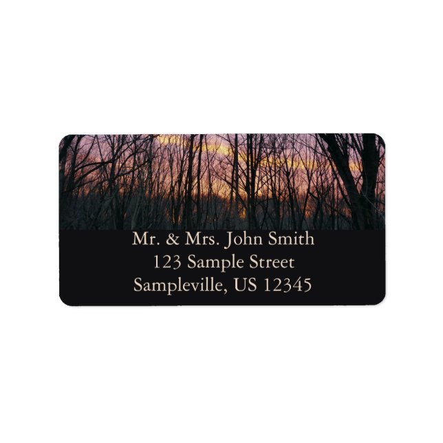 Winter Sunrise II Adressetikett (Framsidan)