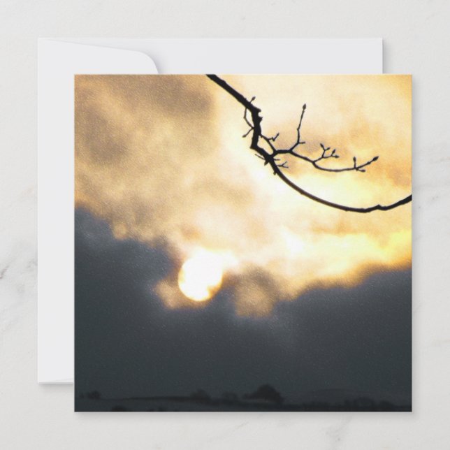 Winter Sunrise Mobil Julkort (Framsida)