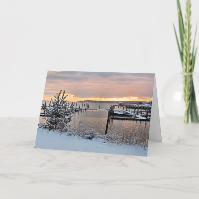 Winter Sunrise over Plymouth, MORSA Harbour Helgkort (Framsida)