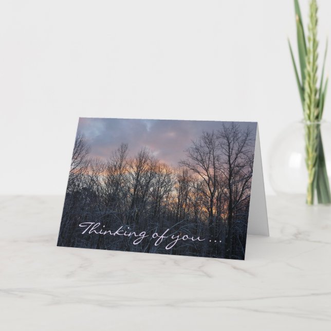 Winter Sunrise tänker på dig Kort (Framsida)