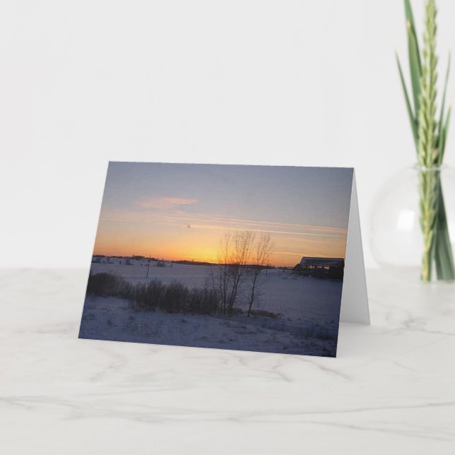 Winter Sunset # 2 Kort (Framsida)