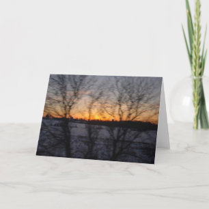 Winter Sunset # 3 Kort