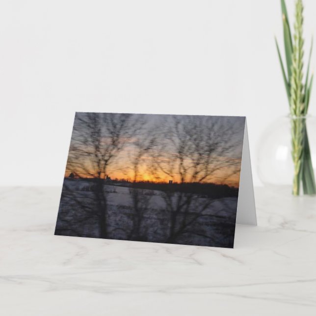 Winter Sunset # 3 Kort (Framsida)