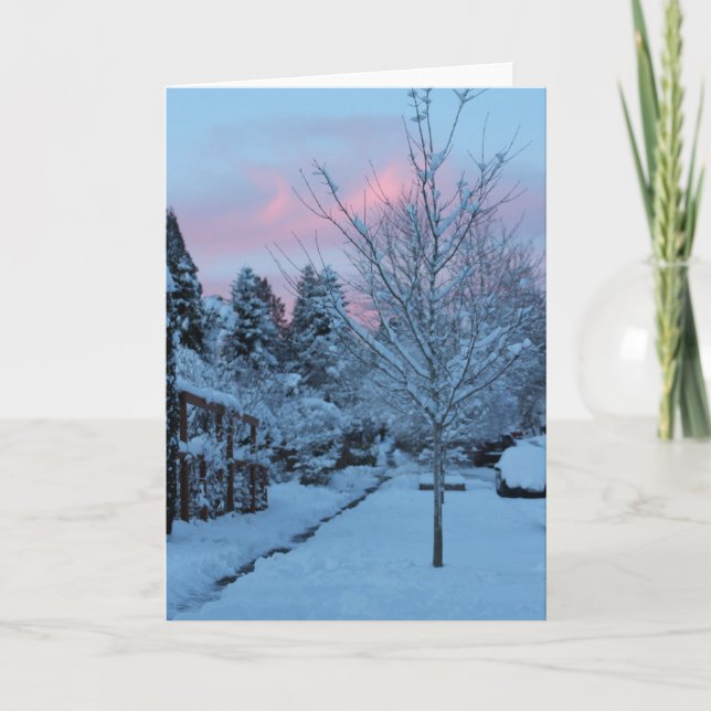 Winter Sunset Blank Tack Kort (Framsida)