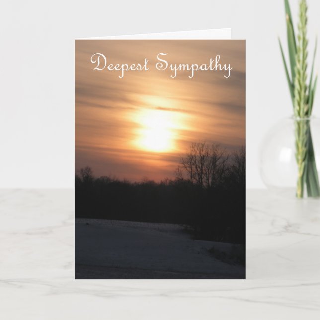 Winter Sunset - Deepest Sympathy Kort (Framsida)