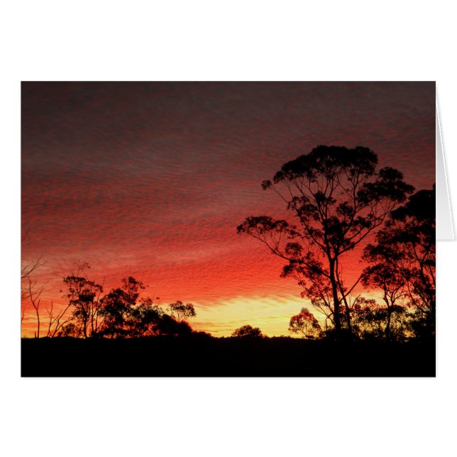 Winter Sunset Hälsningskort (Framsidan Horizontal)