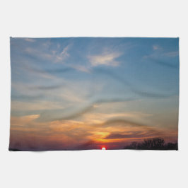 Winter sunset himlar kökshandduk