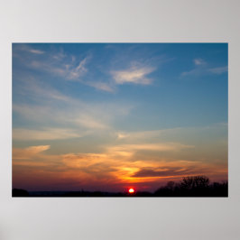 Winter sunset himlar poster