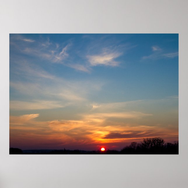 Winter sunset himlar poster (Framsidan)