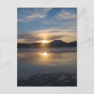 Winter Sunset i Aleknagik Vykort