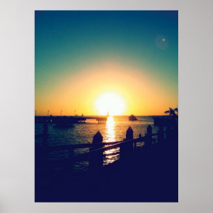 Winter Sunset i Nycklar Poster