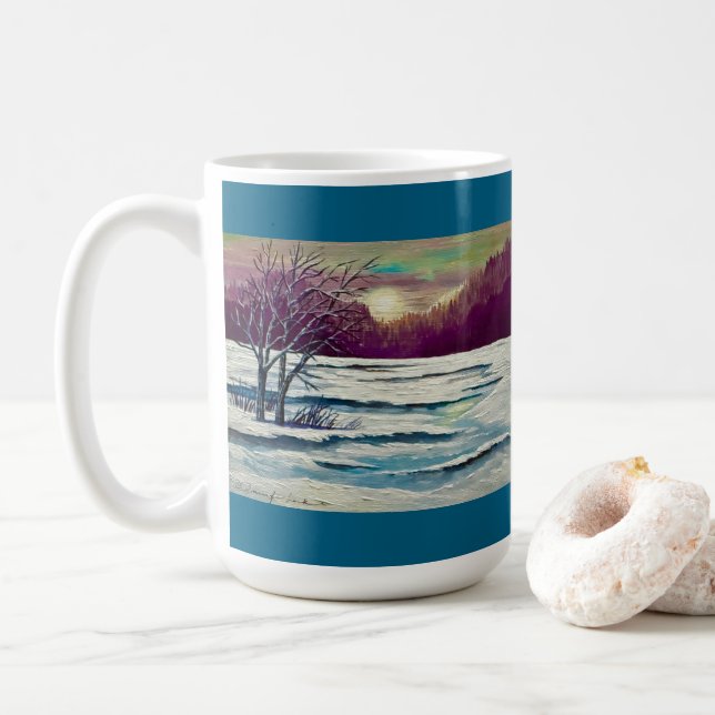 Winter Sunset Kaffemugg (Med munk)