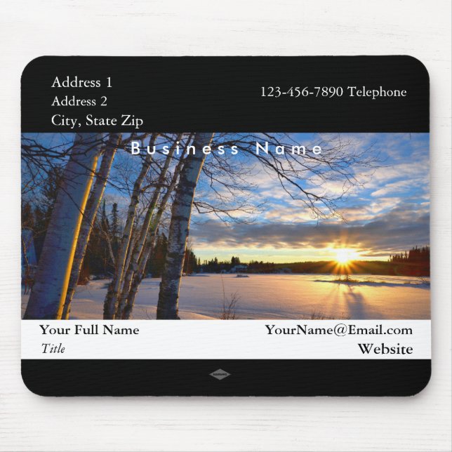 Winter Sunset Promotional Photo Mousepad Musmatta (Framsidan)