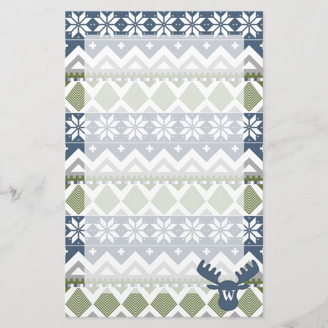 Winter Sweater Stationery Brevpapper (Framsida)