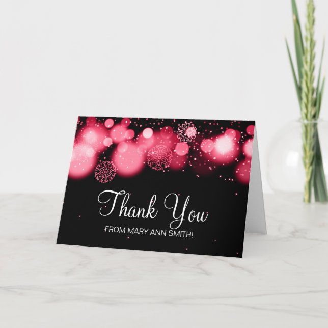 Winter Sweet 16 Tack Red Bokeh Ljus Kort (Framsida)