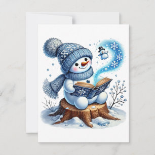 Winter Tales - A Snögubbe's Storytime Julkort