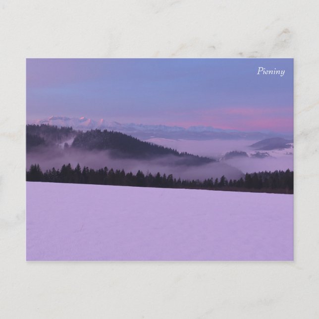Winter Tatras vy från Pieniny Vykort (Framsida)