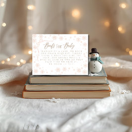 Winter Taupe Bokar för Baby Baby Shower Tilläggskort