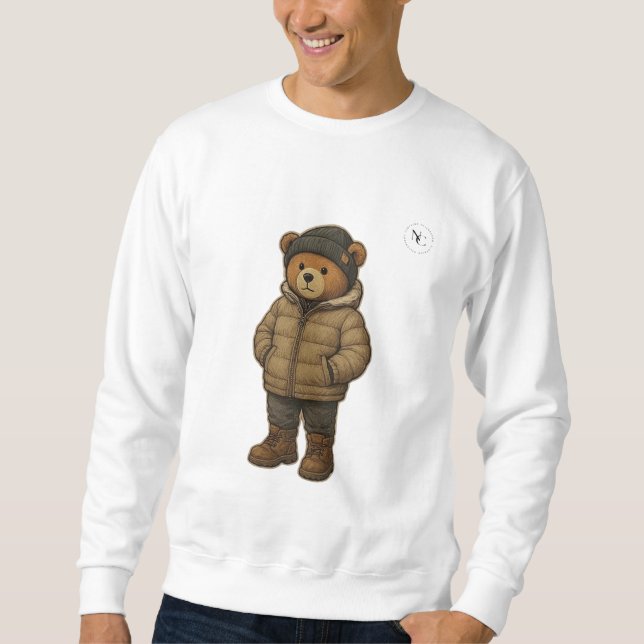 Winter Teddy Sweater Lång Ärmad Tröja (Framsida)