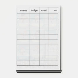 Winter-tema för budgetspåraren Bokför anteckningar Post-it Block