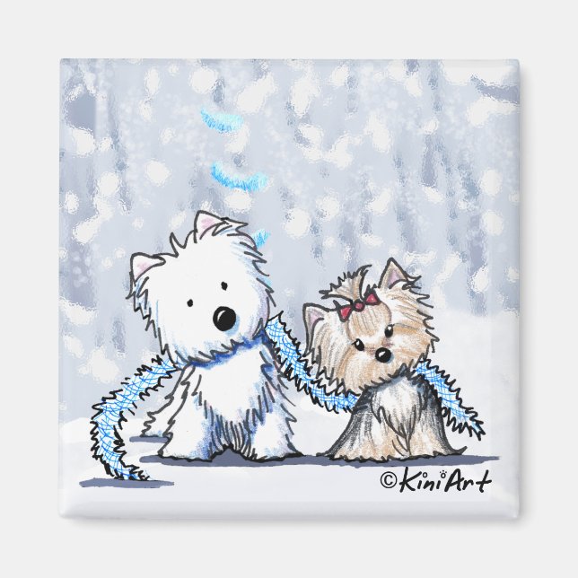 Winter Terriers Magnet (Framsidan)