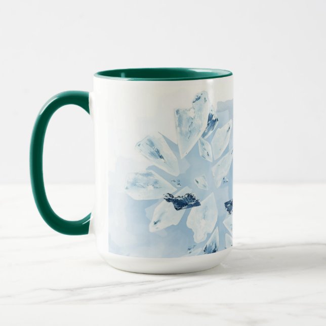 Winter Thaw Blue Icicle Personalized Mugg (Vänster)