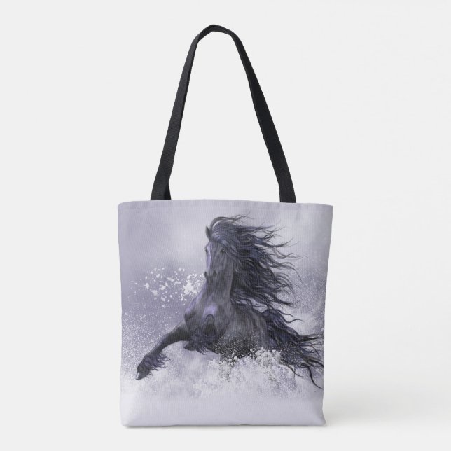 Winter Thunder Tote Bag Tygkasse (Baksida)