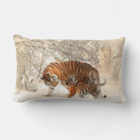Winter Tigers dekorativ kudde