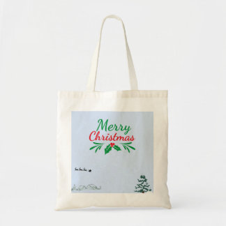 Winter Tote Bag,Beutel.Merry Christmas Image. Tygkasse