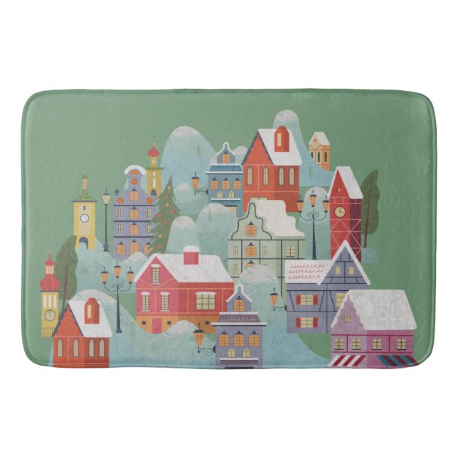 Winter Town jul Badrumsmatta (Framsidan)