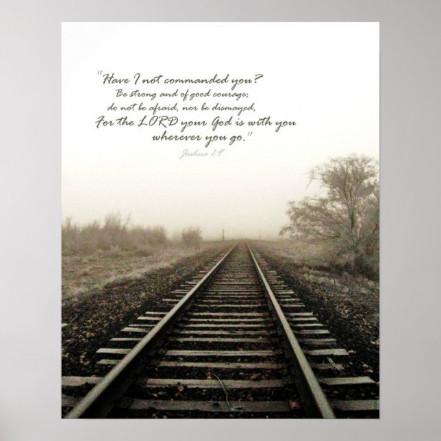 Winter Tracks and Scripture 16x20 Gloss Poster (Framsidan)